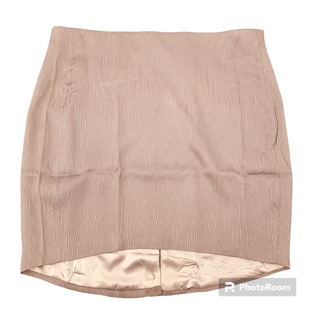 Spiegel Shimmer Dove gray Textured High-Low Skirt 18W